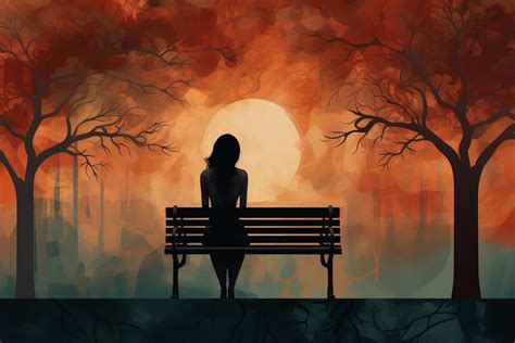 image of person on bench silhouette by moon